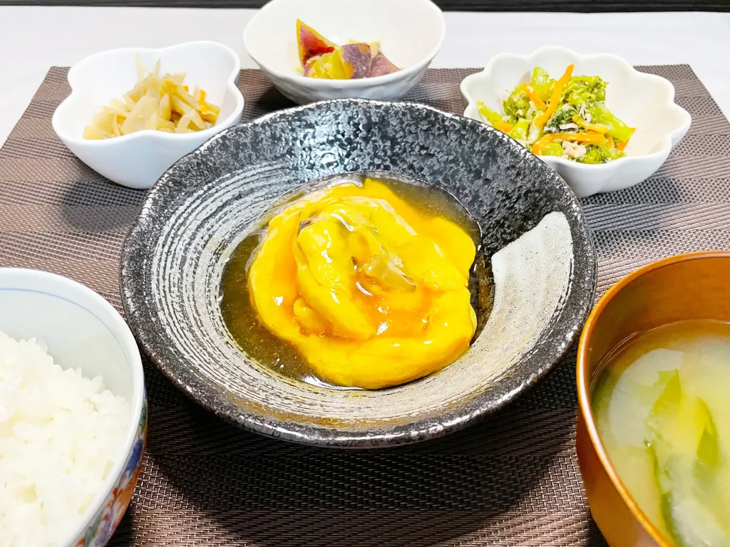 ふんわりたまごのあんかけ